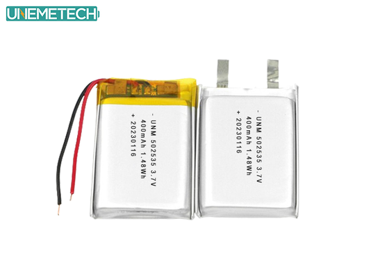 품질 리 폴리머 배터리 팩 502535 400mAh 전자 기기용 3.7V 배터리 공장