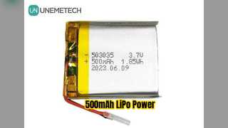 500mAh LiPo 배터리 3.7V 휴대용 전자 전원